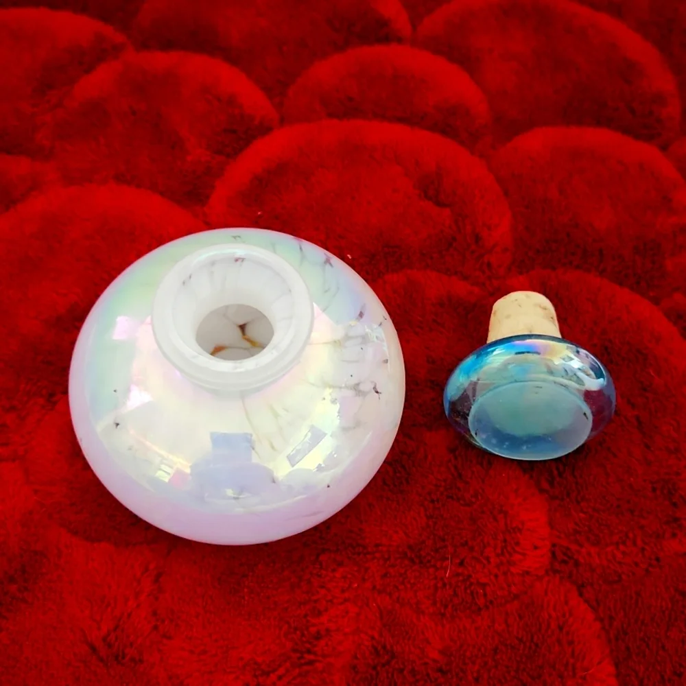 Iridescent Blown Glass Perfume Bottle - Picture 2 of 2